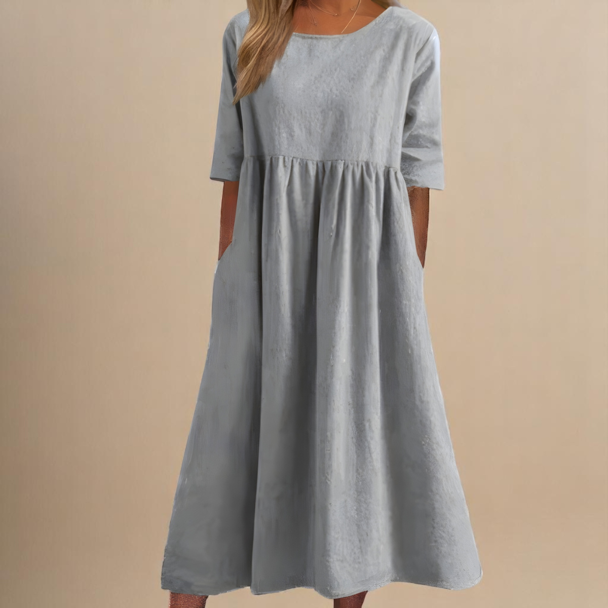 Andrea™ - Airy Cotton Dress With Pockets