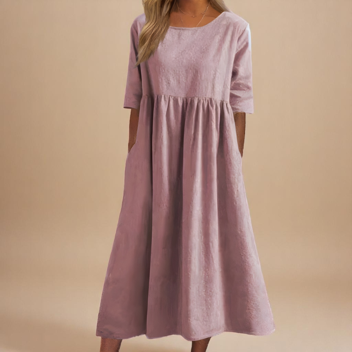 Andrea™ - Airy Cotton Dress With Pockets