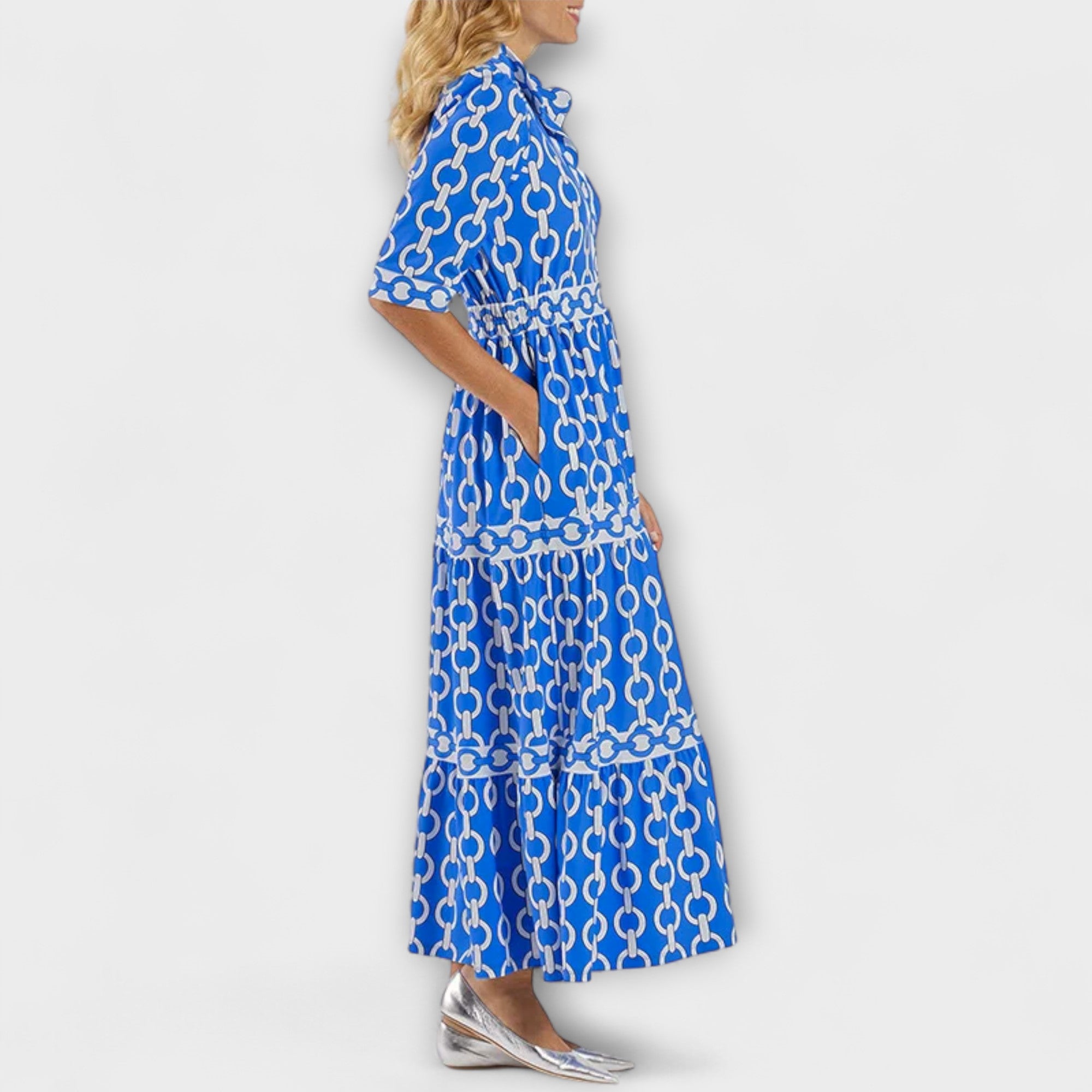 Nancy™ | Midi Dress with Chain Pattern