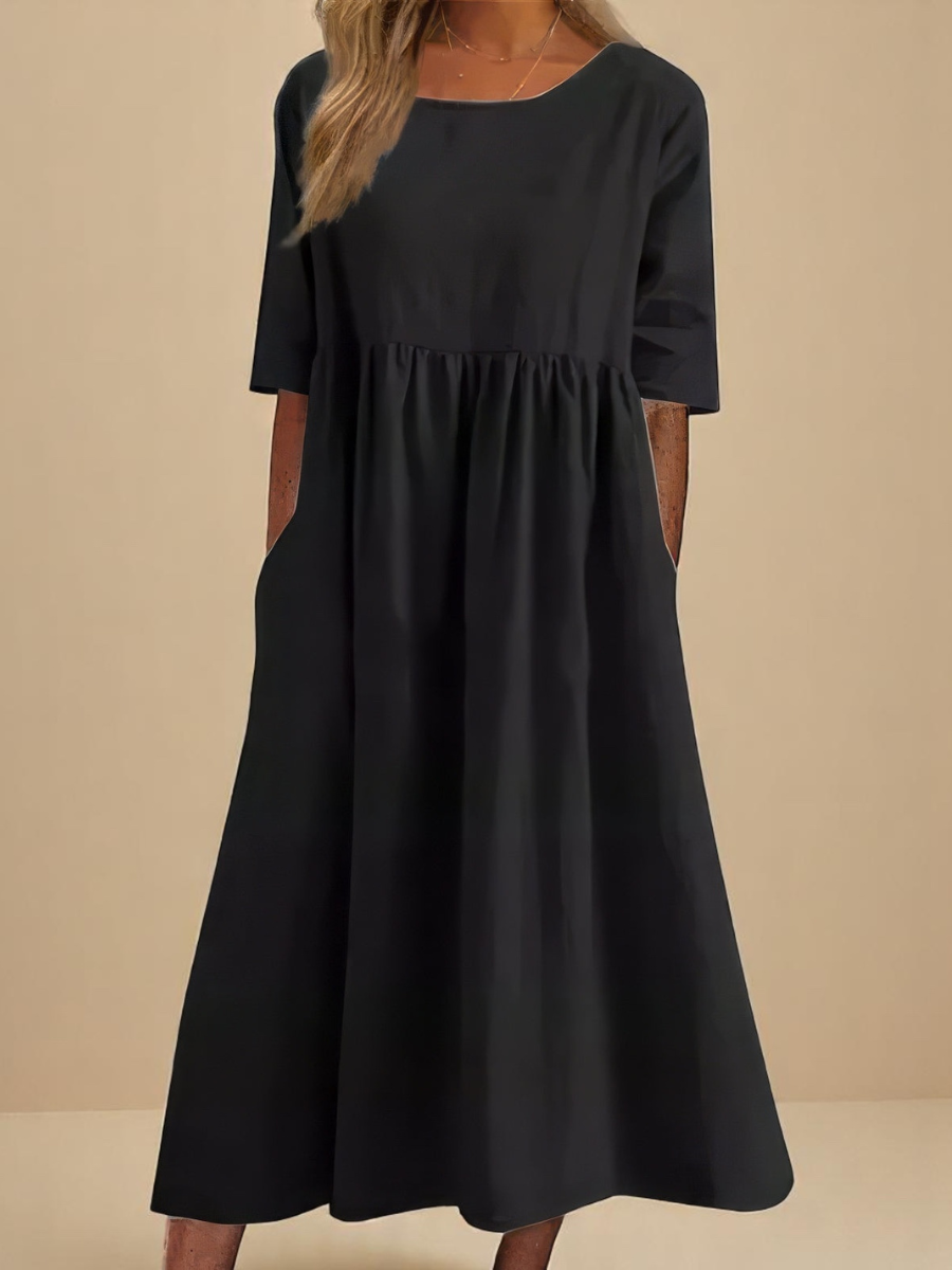 Andrea™ - Airy Cotton Dress With Pockets