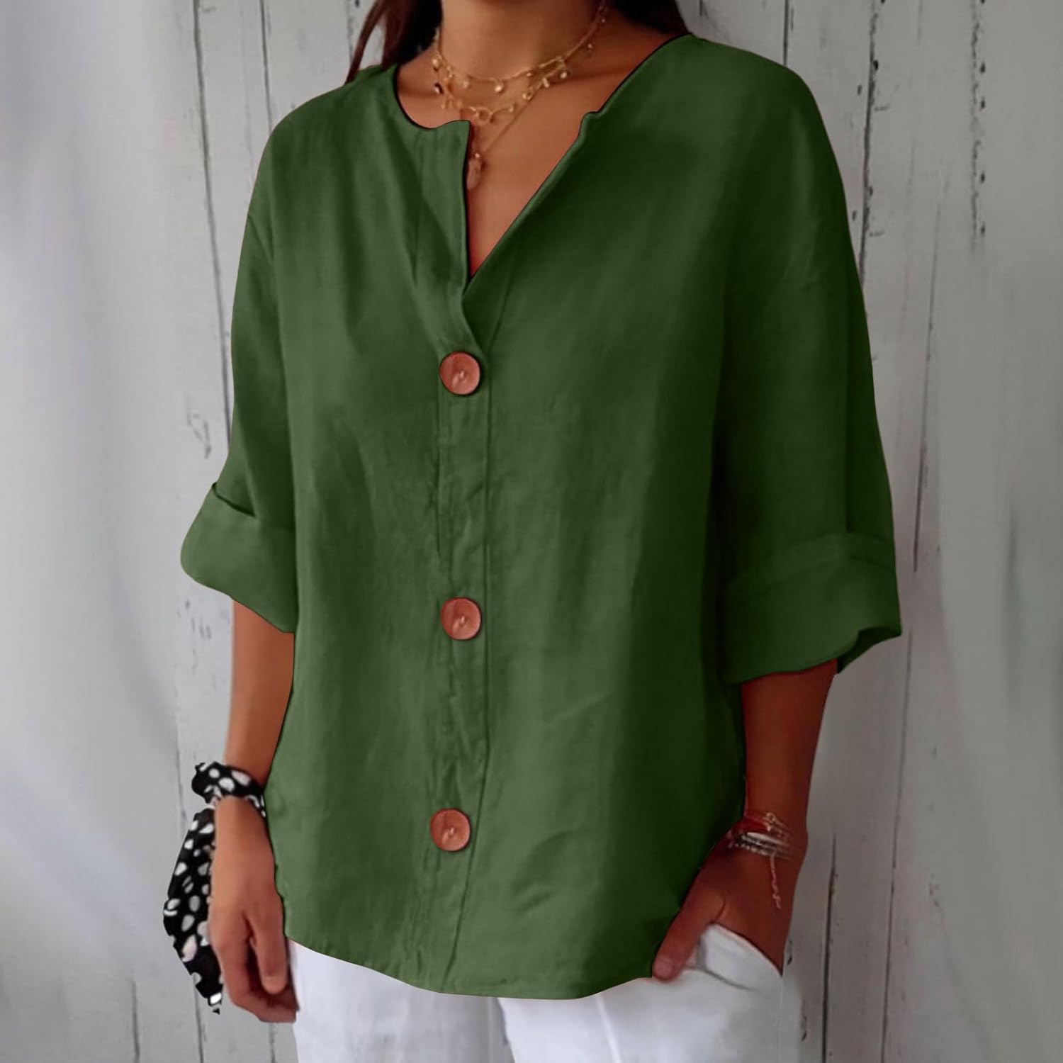 Paulina™ | Relaxed Linen Blouse for Timeless Elegance