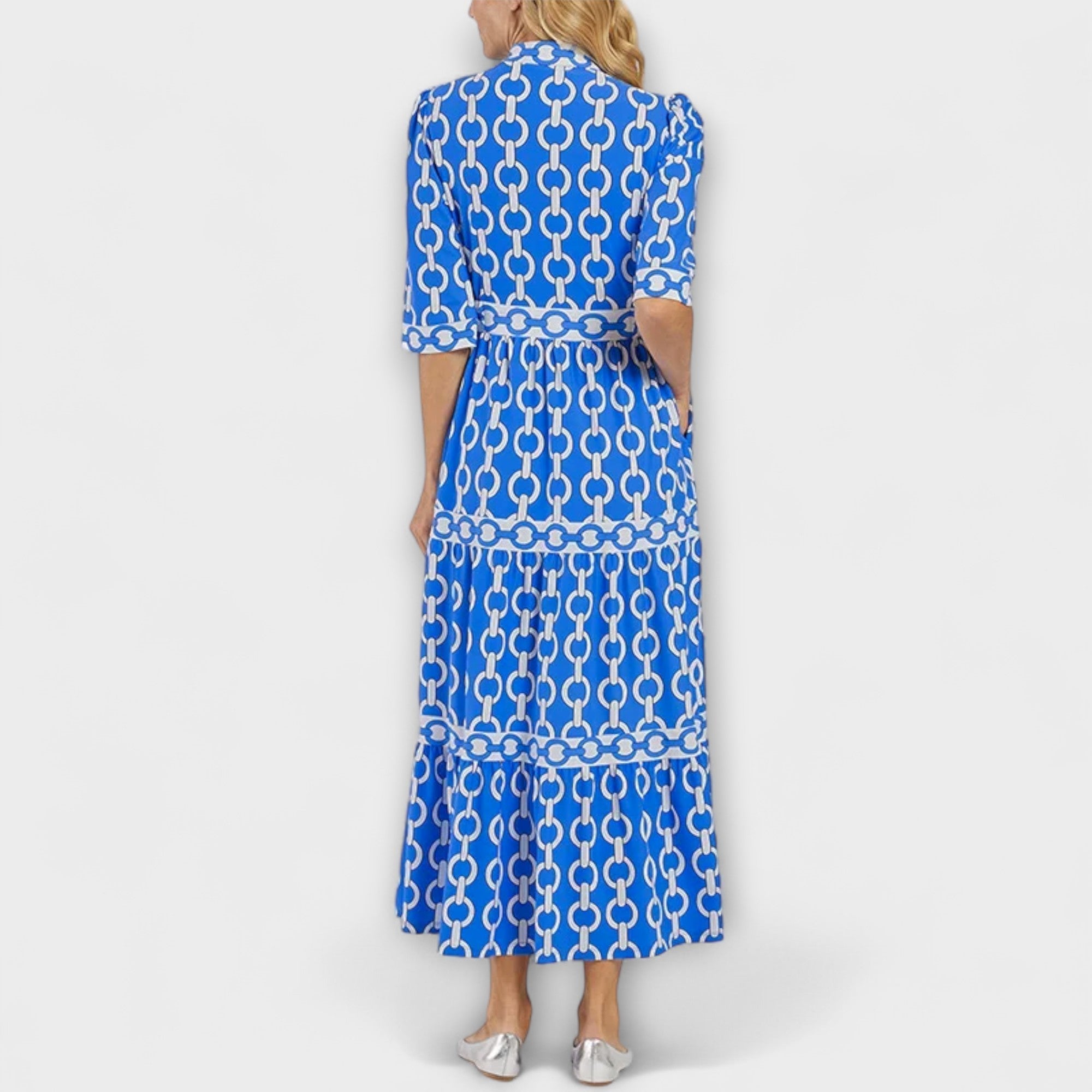 Nancy™ | Midi Dress with Chain Pattern