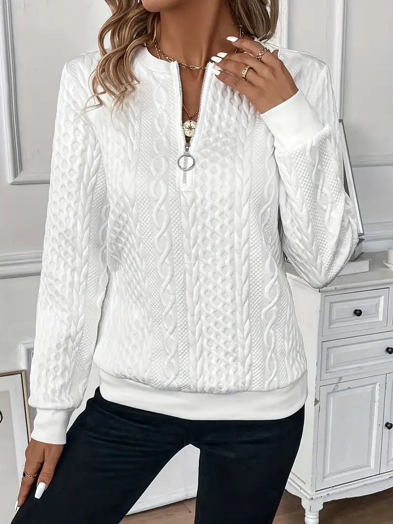 Edith – Soft Zipped Sweater