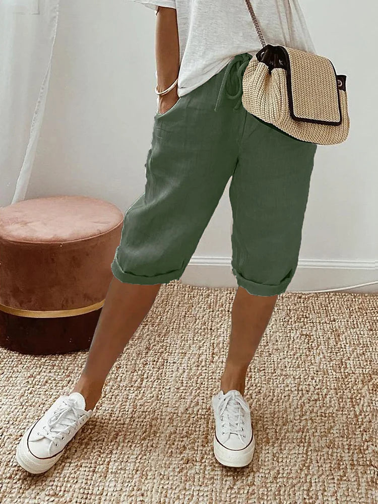 Marnette™ – Light Cotton-Linen Shorts