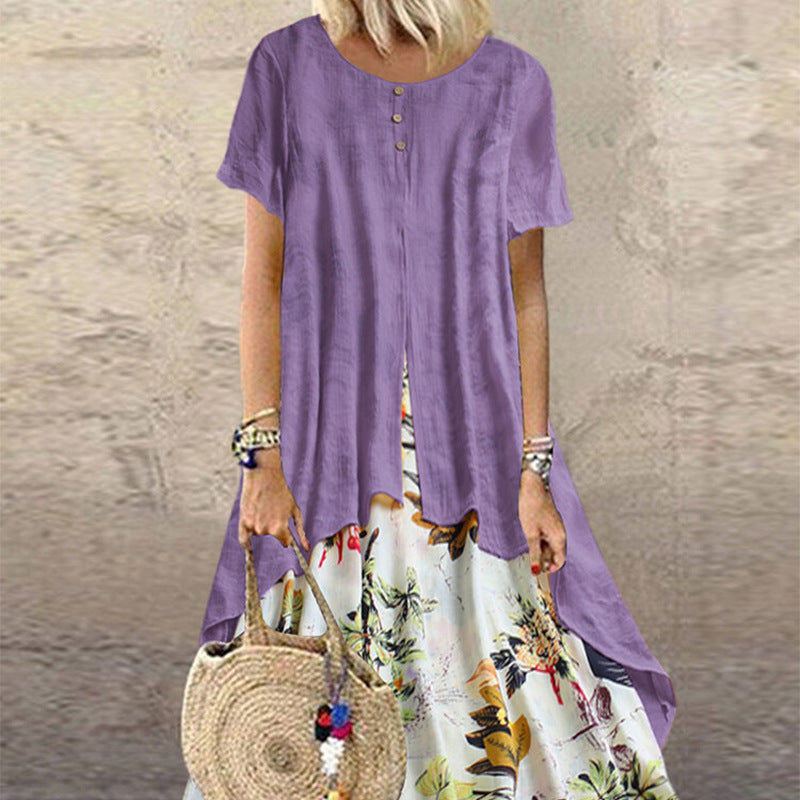Evelyn™ | Graceful Garden Linen Blend Skirt