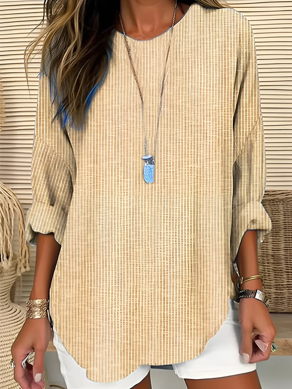Megan™ | Trendy Striped Blouse
