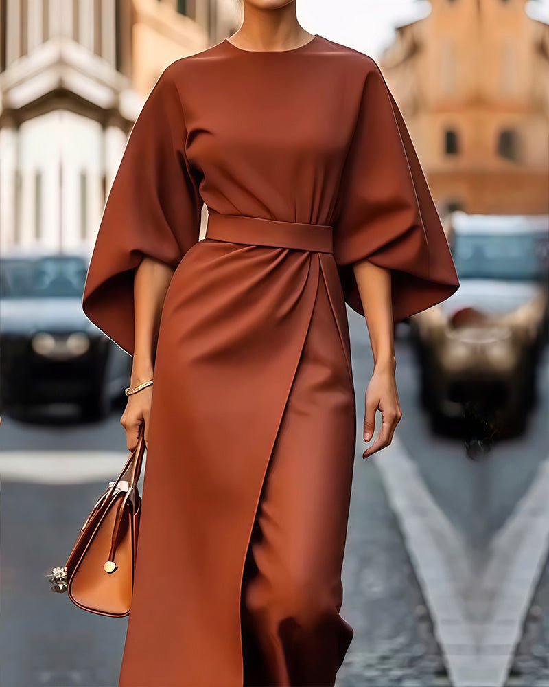 Celestina™ Abito Lanterna con Cintura - Amore - Milano.it