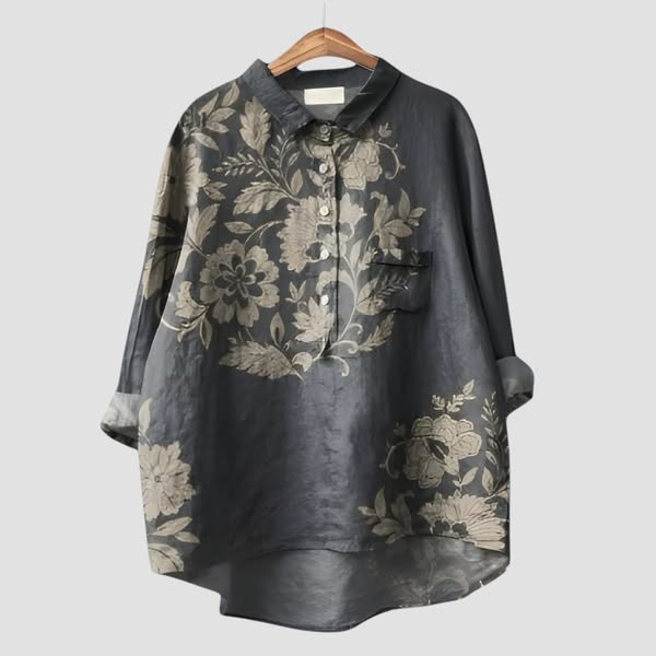 Charlotte | Handmade Floral Shirt for Women - barbara - cambridge