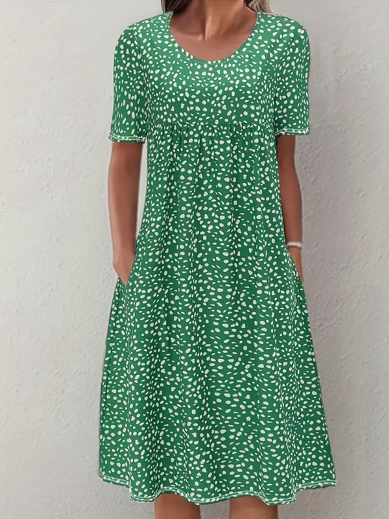 Jenny | Casual Crew Neck Short Sleeve Dress