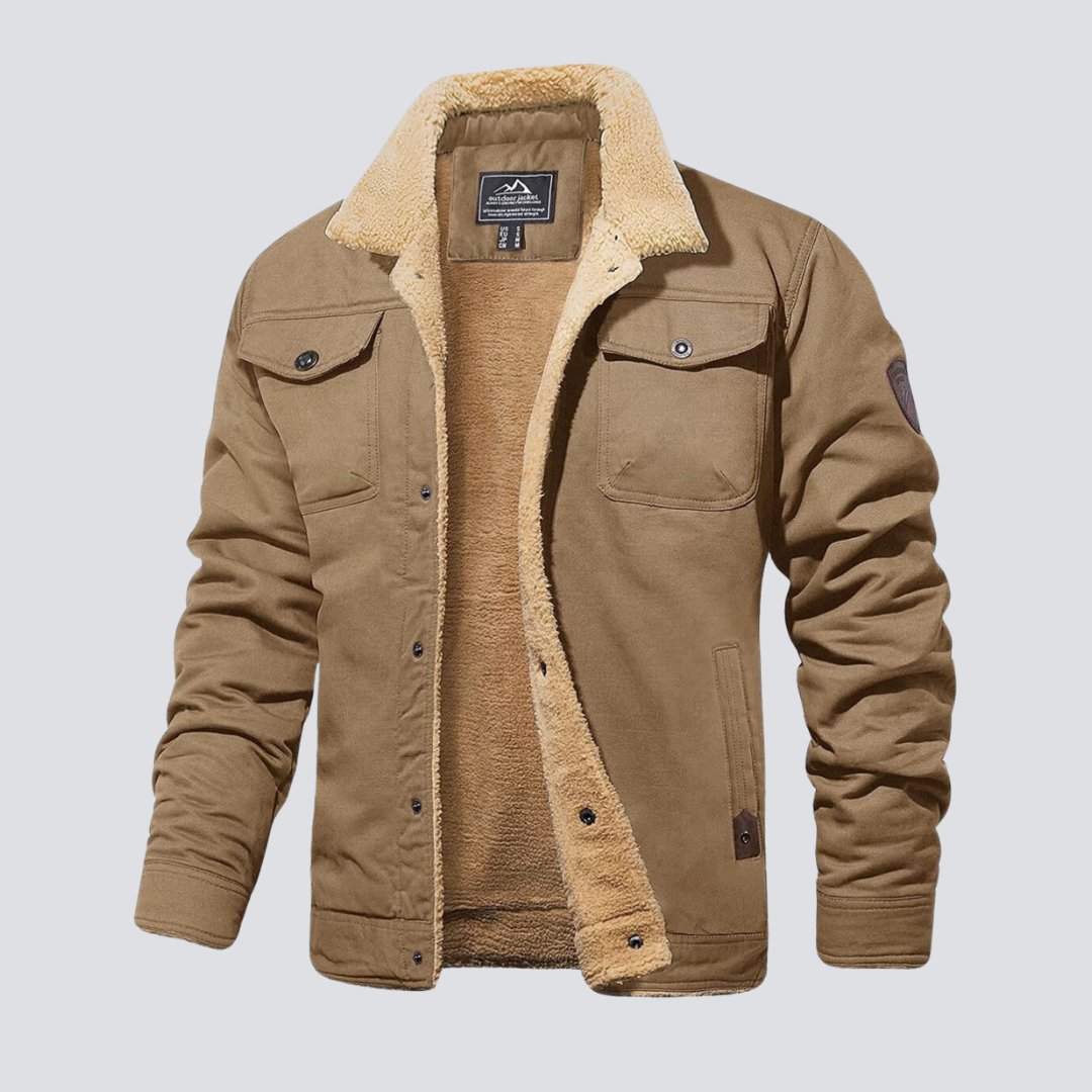 Harrison - Lined Button - Up Jacket - myrale.com