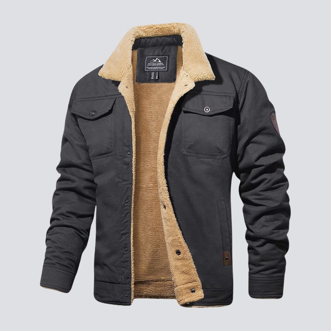 Harrison - Lined Button - Up Jacket - myrale.com