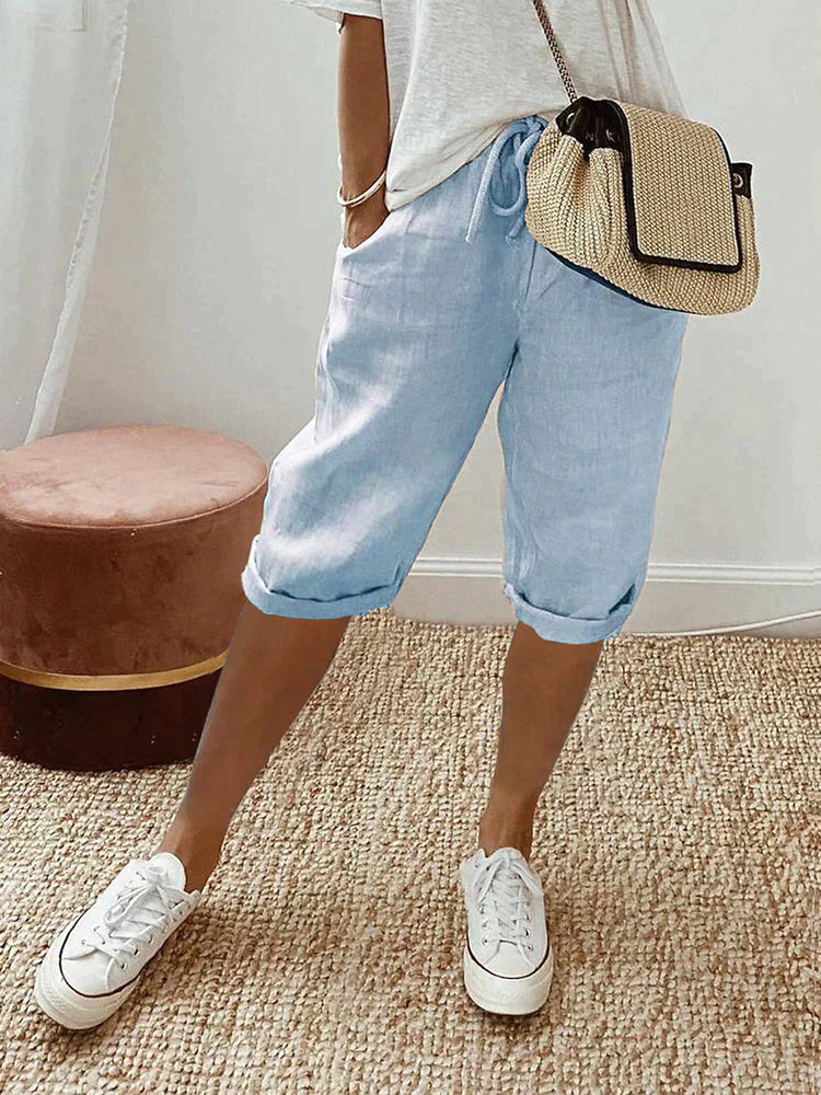 Marnette™ – Light Cotton-Linen Shorts
