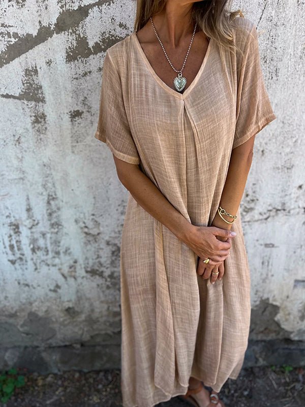Katie™ | V-Neck Midi Dress